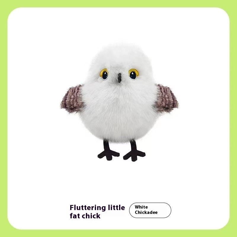 HKM-0927933 Small Plush Fat Cat Toy - Self-Hi Relieving Simulation Bird for Pets