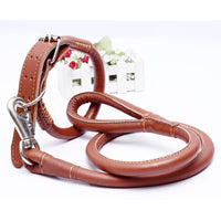 HKM-0928061 Dog Walking Leash Set with Adjustable Collar - Durable PU Material, Multiple Sizes Available