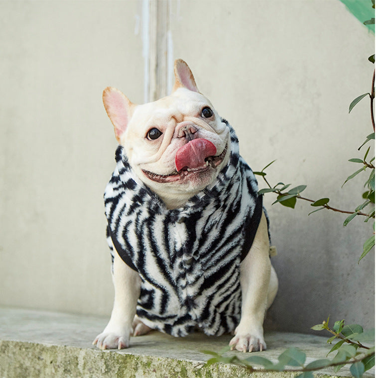 HKM-0928829 Leopard Print Plush Vest for Comfortable Autumn and Winter Wear