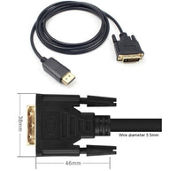 HKM-092883 DisplayPort to DVI Adapter Cable 1.8m, Copper Connecting Line for Computer Monitor