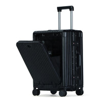HKM-092883 Lightweight Aluminium Frame Carry-On Suitcase with Front Pocket for Travel