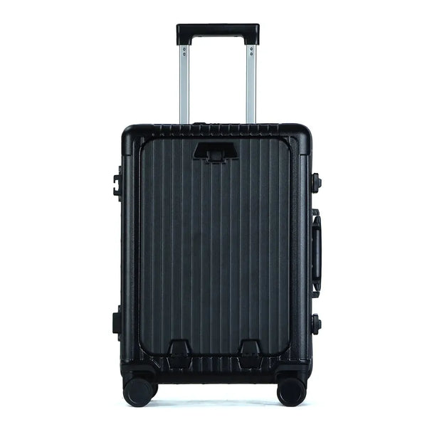 HKM-092883 Lightweight Aluminium Frame Carry-On Suitcase with Front Pocket for Travel