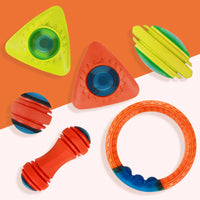 HKM-0929085 Luminous Bite-Resistant Interactive Dog Toy Set - Molar Rod, Teether Ball & Rugby