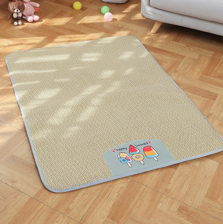 HKM-0930109 Cooling Pet Mat for Dogs - Non-Slip Rattan & Sponge Ice Cushion in Various Sizes