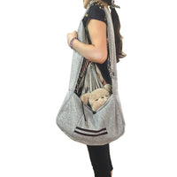 HKM-0930493 Soft Wool Pet Shoulder Bag for Small Dogs Up to 2.5kg - Solid Color Design