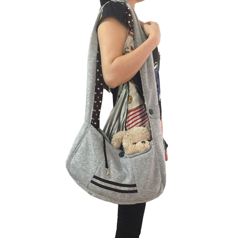 HKM-0930493 Soft Wool Pet Shoulder Bag for Small Dogs Up to 2.5kg - Solid Color Design