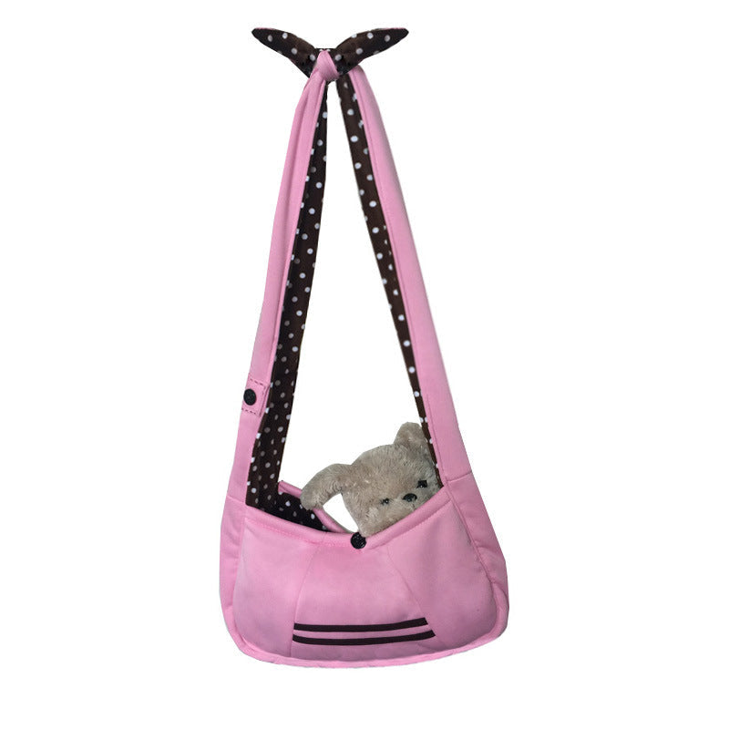 HKM-0930493 Soft Wool Pet Shoulder Bag for Small Dogs Up to 2.5kg - Solid Color Design