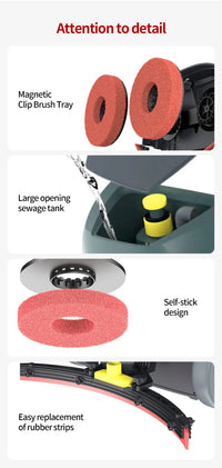 HKM-093075 Portable Mini Floor Scrubber 170W Handheld Cleaning Machine for Household Use