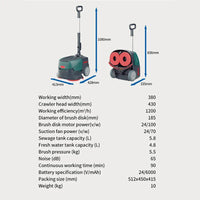HKM-093075 Portable Mini Floor Scrubber 170W Handheld Cleaning Machine for Household Use