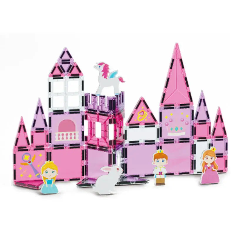 HKM-093139 Princess Theme Magnetic Building Blocks Set for Kids - STEM Educational Toy, Creative Pretend Play Tiles