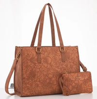 HKM-093203 Stylish Insulated Lunch Box and Laptop Handbag Set for Women - Waterproof Daily Use Shoulder Bags