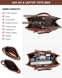 HKM-093203 Stylish Insulated Lunch Box and Laptop Handbag Set for Women - Waterproof Daily Use Shoulder Bags
