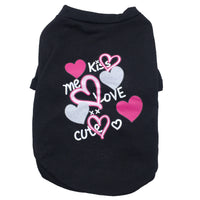 HKM-0932413 KISS Colorful Round Neck Pet T-Shirt with Raglan Sleeves - Cotton Blend, Short Sleeve