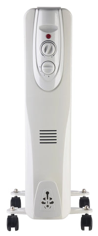 HKM-093267 Adjustable Electric Room Heater - Oil Filled Radiator with Overheat Protection, 3 Power Settings, 1800W, Steel & ABS Construction