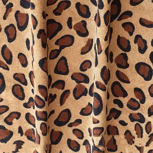 HKM-093331 Leopard Print Women's A-Line Skirt Fabric - 100% Polyester, 150cm Width