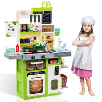 HKM-093331 Realistic Kids Kitchen Set with Lights and Sounds – 63 PCS Pretend Play Toy for Ages 2 to 13