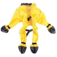 HKM-0933693 Pet Anti-Dirty Pants Dog Shoe Covers - Casual Waterproof Footwear in Yellow and Blue, Sizes XS to 2XL