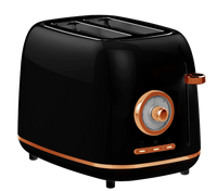 HKM-093395 Purple Retro 2-Slice Electric Bread Toaster with Sandwich Clamps