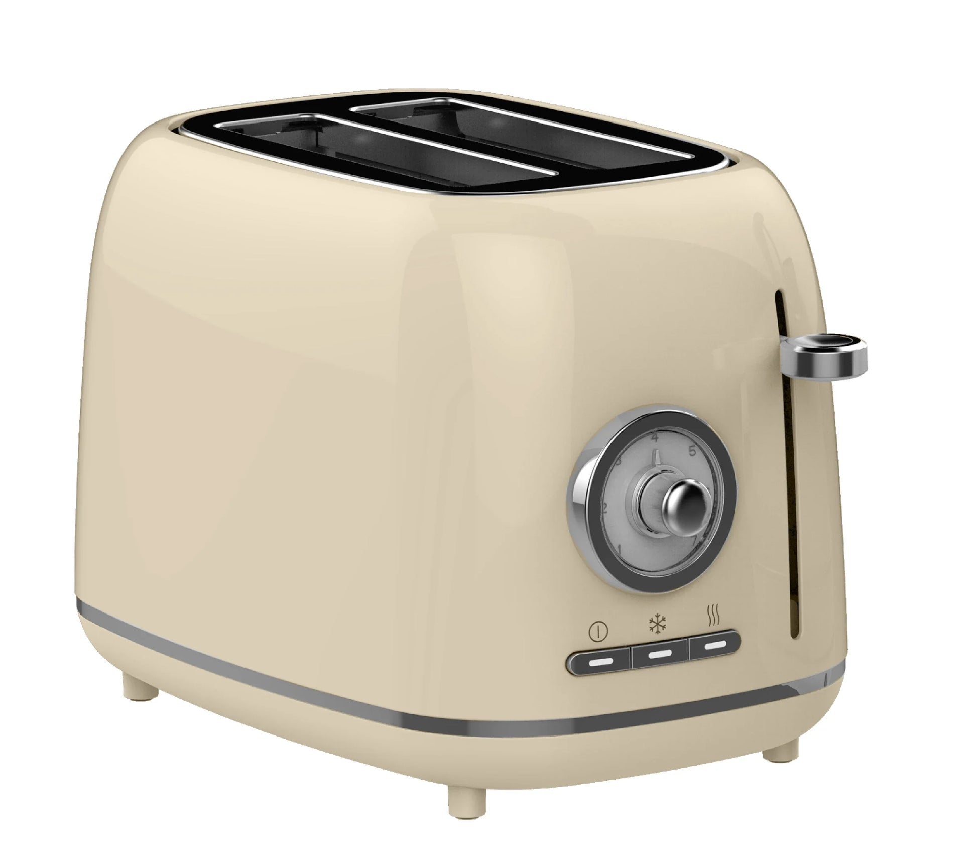 HKM-093395 Purple Retro 2-Slice Electric Bread Toaster with Sandwich Clamps