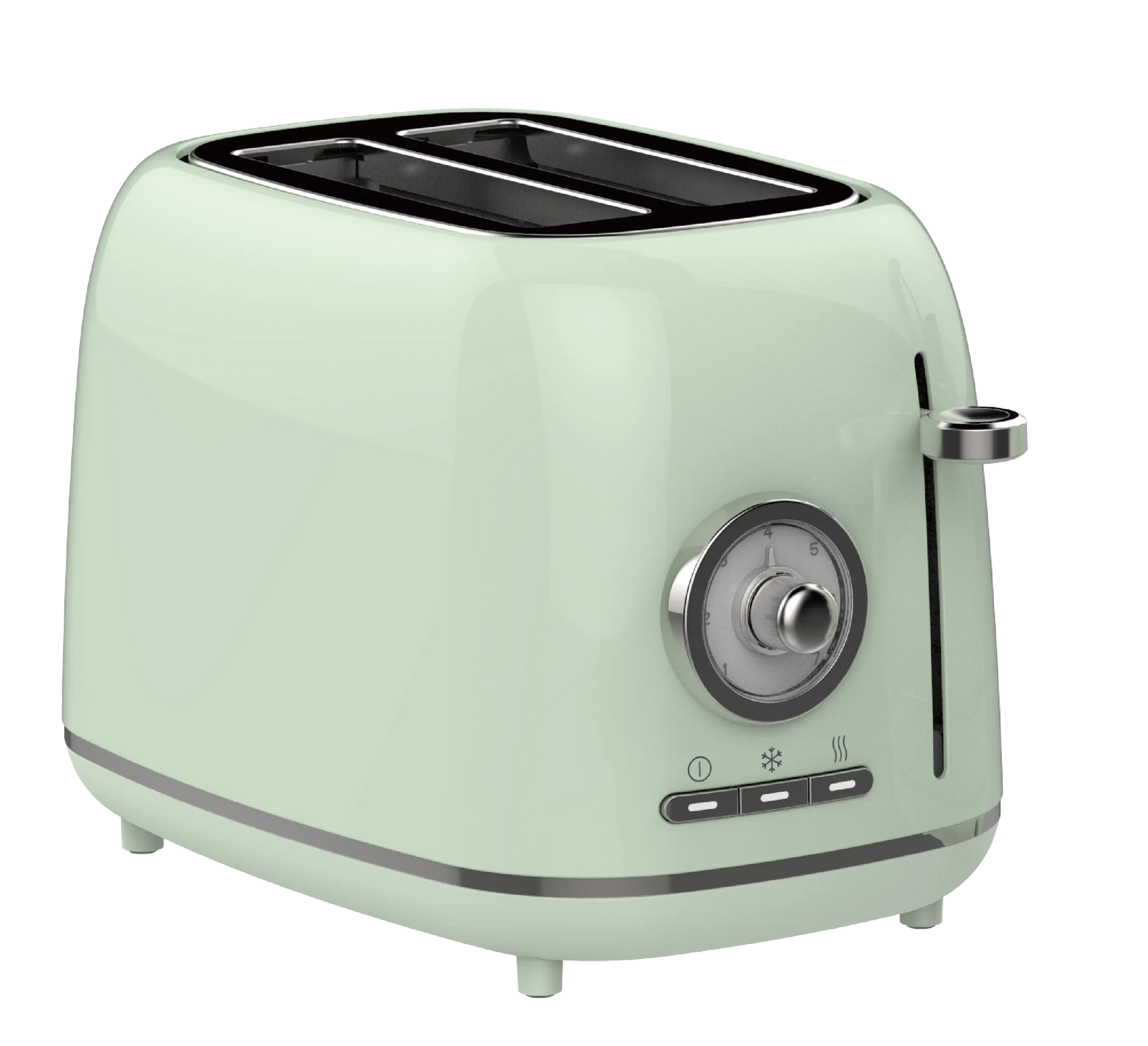 HKM-093395 Purple Retro 2-Slice Electric Bread Toaster with Sandwich Clamps