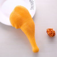 HKM-0934845 Dog Enamel Toys - Chicken Leg and Roast Chicken Design, Bite Resistant, Ideal for Indoor Play