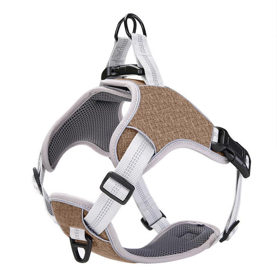 HKM-093523 Reflective Adjustable Chest Strap Harness for Dogs - High Density Nylon Material, Sizes S to XXL