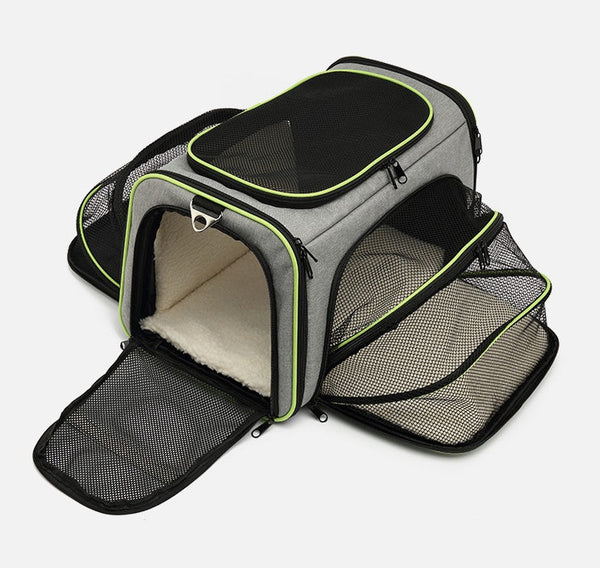 HKM-0936253 One-Shoulder Portable Folding Pet Carrier Bag - Versatile Oxford Cloth Design with Built-In Pet Pad