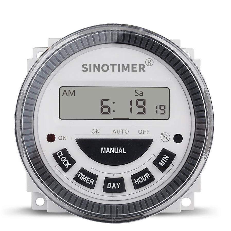 HKM-093715 Weekly Programmable 30A 230V AC Timer for Street, Neon, and Industrial Lighting