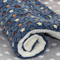 HKM-0937277 Reversible Fleece Pet Bed Mat - Soft, Washable Crate Pad for Dogs and Cats in Multiple Sizes
