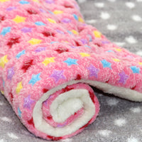 HKM-0937277 Reversible Fleece Pet Bed Mat - Soft, Washable Crate Pad for Dogs and Cats in Multiple Sizes