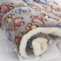HKM-0937277 Reversible Fleece Pet Bed Mat - Soft, Washable Crate Pad for Dogs and Cats in Multiple Sizes