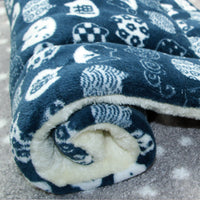 HKM-0937277 Reversible Fleece Pet Bed Mat - Soft, Washable Crate Pad for Dogs and Cats in Multiple Sizes