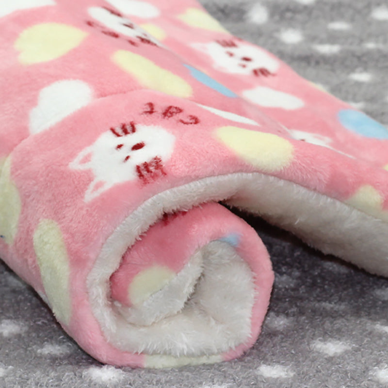 HKM-0937277 Reversible Fleece Pet Bed Mat - Soft, Washable Crate Pad for Dogs and Cats in Multiple Sizes