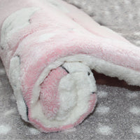 HKM-0937277 Reversible Fleece Pet Bed Mat - Soft, Washable Crate Pad for Dogs and Cats in Multiple Sizes