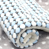 HKM-0937277 Reversible Fleece Pet Bed Mat - Soft, Washable Crate Pad for Dogs and Cats in Multiple Sizes