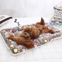 HKM-0937277 Reversible Fleece Pet Bed Mat - Soft, Washable Crate Pad for Dogs and Cats in Multiple Sizes
