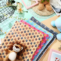 HKM-0937277 Reversible Fleece Pet Bed Mat - Soft, Washable Crate Pad for Dogs and Cats in Multiple Sizes