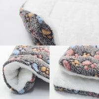 HKM-0937277 Reversible Fleece Pet Bed Mat - Soft, Washable Crate Pad for Dogs and Cats in Multiple Sizes