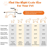 HKM-0937661 Double Door Dog Cage with Removable Tray for Easy Cleaning - Various Sizes Available