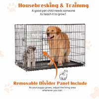 HKM-0937661 Double Door Dog Cage with Removable Tray for Easy Cleaning - Various Sizes Available