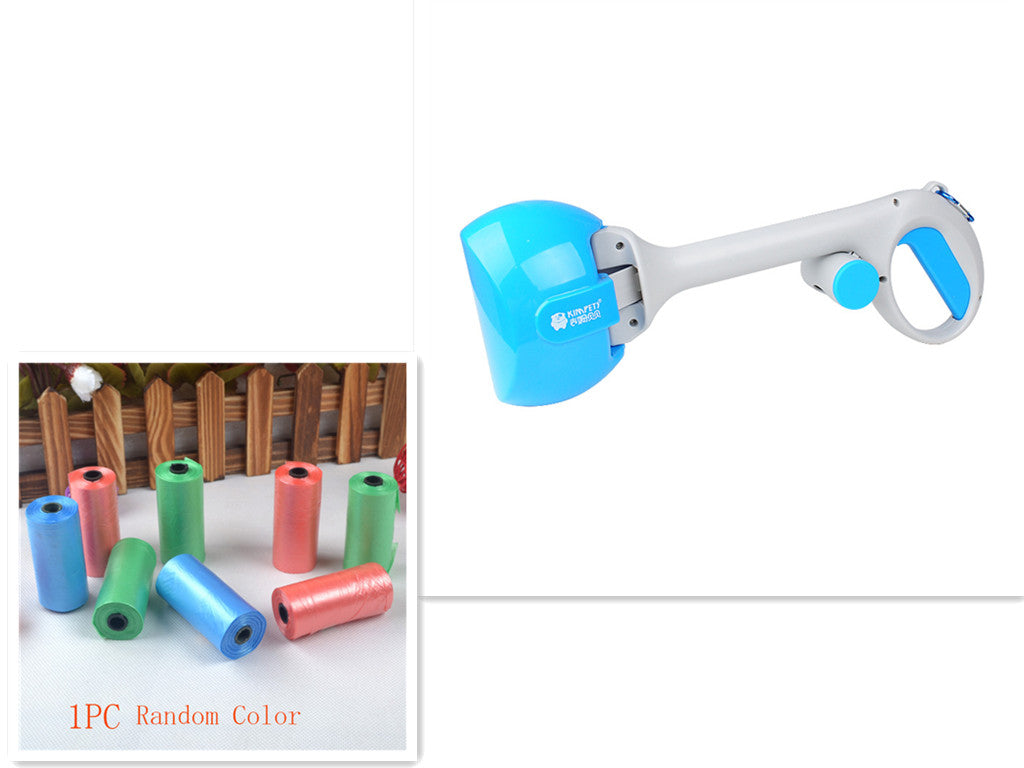 HKM-0937789 Automatic Portable Dog Pooper Scooper with Plastic Bag for Easy Cleanup