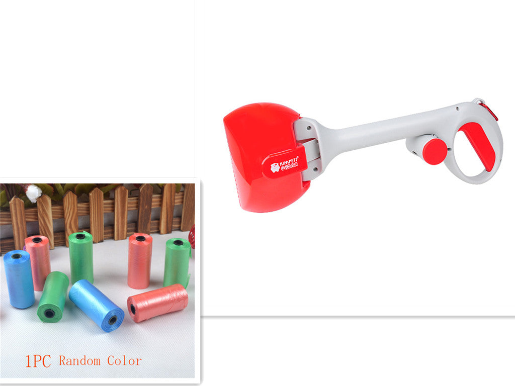 HKM-0937789 Automatic Portable Dog Pooper Scooper with Plastic Bag for Easy Cleanup