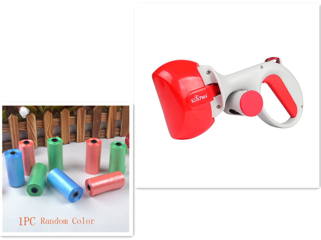 HKM-0937789 Automatic Portable Dog Pooper Scooper with Plastic Bag for Easy Cleanup
