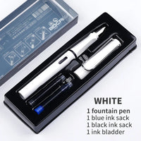 HKM-093779 Ergonomic Fountain Pen with EF Nib - Black and Blue, 16.1 cm Size