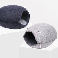 HKM-0938045 Light Grey Breathable Felt Pet Nest - Cozy Retreat for Your Feline or Canine Companion, 47x38x25cm