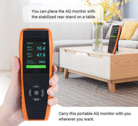 HKM-093843 Advanced Indoor/Outdoor Air Quality Monitor PM2.5 PM10 HCHO Temperature Humidity TVOC AQI with Data Export