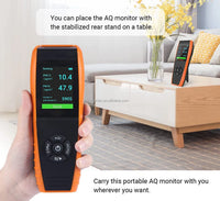 HKM-093843 Advanced Indoor/Outdoor Air Quality Monitor PM2.5 PM10 HCHO Temperature Humidity TVOC AQI with Data Export
