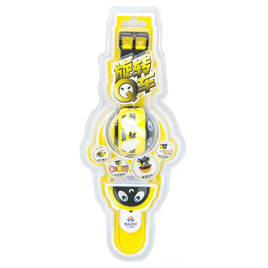 HKM-093907 3-in-1 Spinning Top Bracelet Toy with Mini Pull Back Car for Kids Ages 2-4