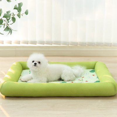 HKM-0939837 Pet Dog Cooler Mat in Fashionable Avocado Green, Blue Snowman, Sweet Orange, Green Fruit, Pink Watermelon, Grey Pineapple - Multiple Sizes Available