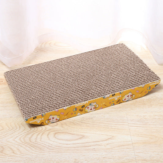 HKM-0939965 Trapezoidal Earth Brown Corrugated Cat Scratching Board - 36cm x 19.5cm x 3.5cm